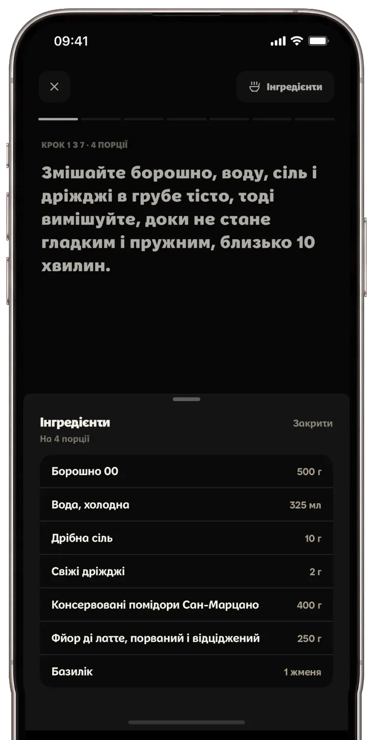 Режим готування